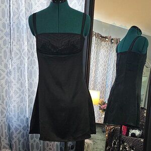 Sthcute Black Mesh‑Detail Dress – Size S, NWT